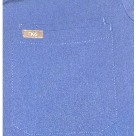 Figs Blue Men's Scrub Top Medium - Picture 3 of 5